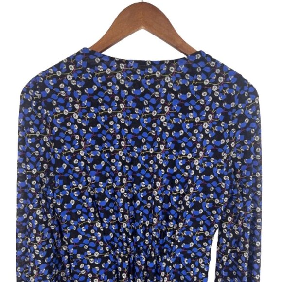 Cabi Womens The Ten Ditzy Floral Dress Size S Royal Blue Feminine Dark Romantic - Picture 11 of 15